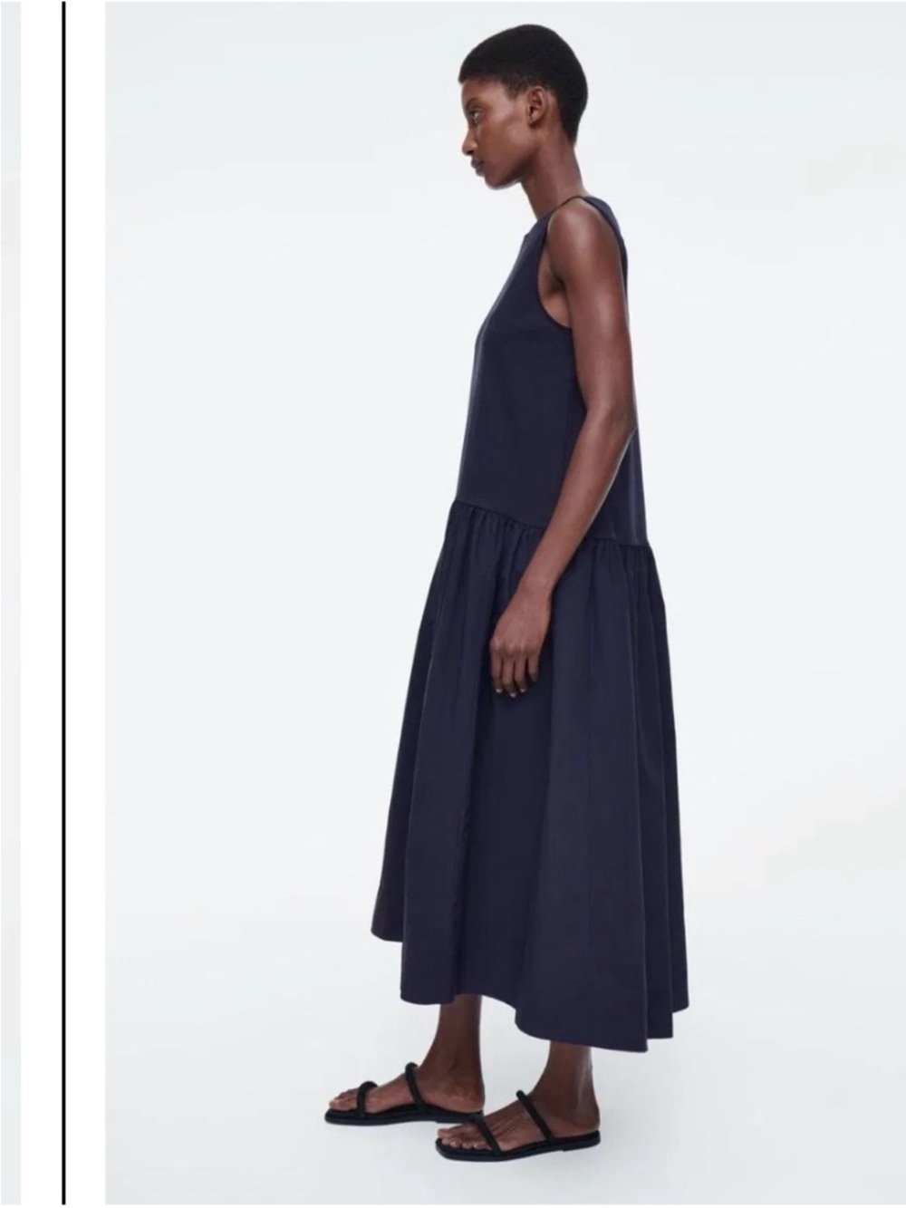 SLEEVELESS DROPPED-WAIST MAXI DRESS - Picture 2 of 14